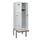 locker met bank,HxBxD 1950x600x815mm,2vak,vak B 300mm,draaigrendel