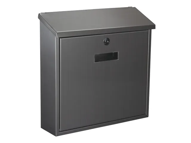 Brievenbus Monaco Inox met naamplaatje incl. 2 sleutels 36.8x36.5x10cm