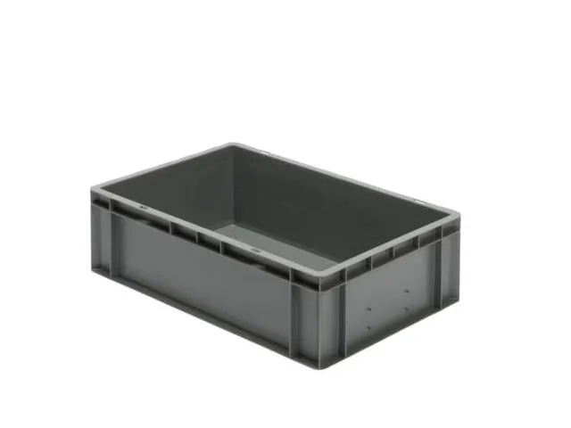 Euronorm-stapelbak 33l 175x600x400mm Wanden/bodem Gesloten Grijs