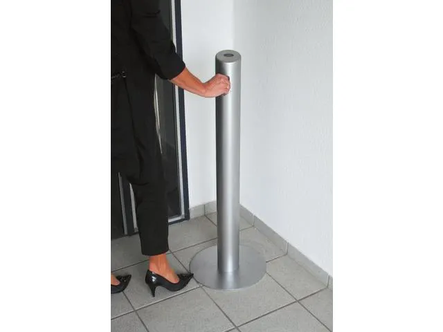 Asbakstaander Hxd 1041x100mm Zuilvorm Staandervoet Ø 356mm Rvs