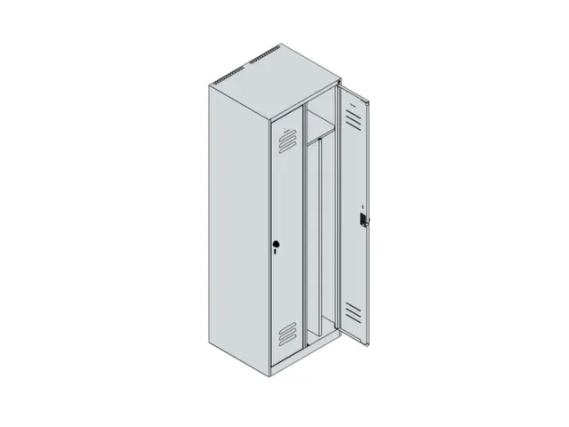 locker voor scheiding van kleding,HxBxD 1850x600x500mm,2vak