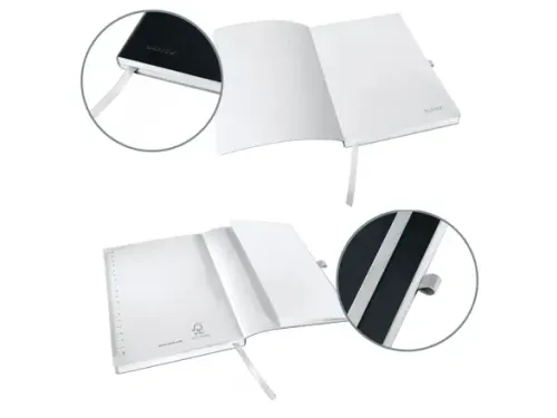 Notitieboek Leitz Style A5 lijn 160pag zwart
