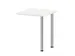 table de rallonge,haut. régl.,HxlxP 720-840x600x600mm,Bl-blanc