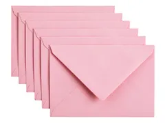 Envelop Papicolor C6 114x162mm babyroze pak à 6 stuks
