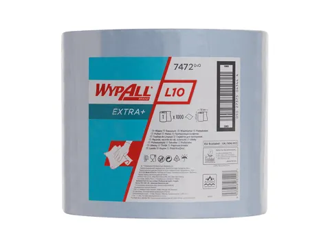 Poetsrol WypAll L10 EXTRA 1-laags 23,5cmx380m 1000vel blauw 7472