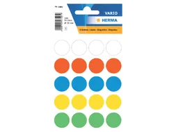 HERMA 1881 Multipurpose etiketten Rond 19mm Assorti 100 stuks