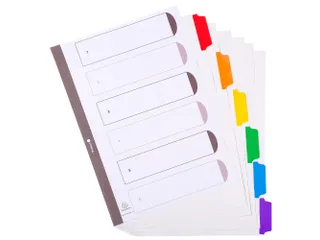 Tabblad Karton 160 Gram A4 index 6 tabs wit - 4