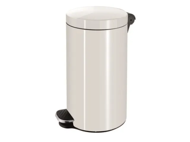 Antibacteriële pedaalemmer,30l,HxØ 650x300mm,romp staal RAL9016