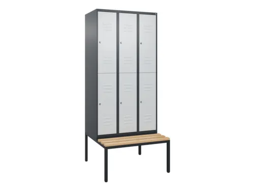 Dubbeldekse dekenkist,HxBxD 2120x900x815mm,3x2vak.,vak B 300mm