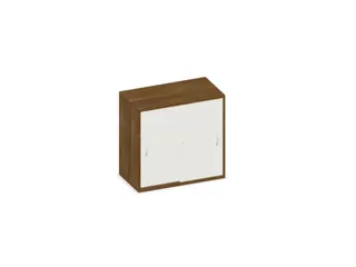 schuifdeurkast,HxBxD 770x800x430mm,decor romp noten,decor front wit - 1