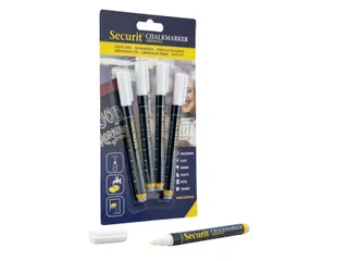 Krijtstift Securit SMA-100 rond wit 1-2mm blister à 4 stuks - 5