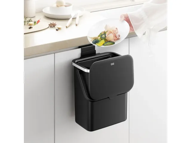 EKO Afvalbak Puro Plus Food Waste Caddy 10 liter zwart