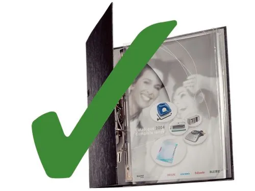 Showtas Leitz 4755 A4 4-gaats PVC 0.17mm glad met expansievouw