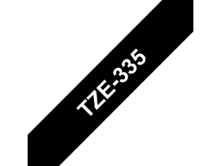 Labeltape Brother P-touch TZe-335 standaard 12mm wit op zwart - 2
