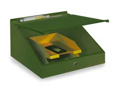 Wandlessenaar Hxbxd 250x495x495mm Cilinderslot Ral 6011