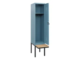 locker met bank,HxBxD 1950x400x815mm,1vak,vak B 400mm,draaigrendel - 1