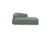Poefmodule Rocada Volga-H 184x68x92cm zijleuning grijs