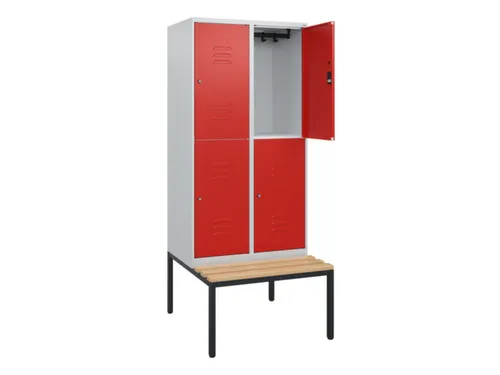 Dubbeldekse dekenkist,HxBxD 1950x800x815mm,2x2vak.,vak B 400mm