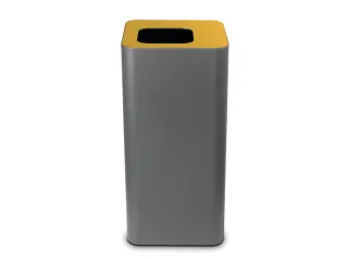afvalbak,100l,HxBxD 800x385x385mm,romp staal grijs - 3