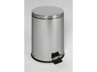RVS pedaalemmer,12l,HxØ 400x250mm,binnenbak kunststof,romp gepolijst - 1
