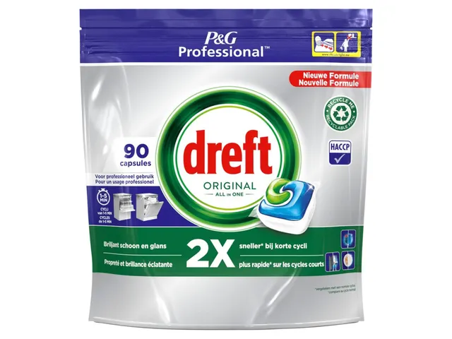 Vaatwastabletten Dreft All-in-1 Professional Regular 90 stuks
