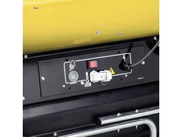 Chauffage à air chaud mobile 930x1605x685mm jaune avec poignée-barre