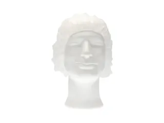 Haarnet CMT bouffant non-woven M 50cm PP wit 100 stuks - 2