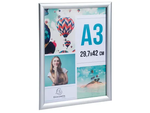 Wand poster lijst A3 aluminium/kristal