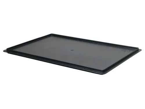 oplegdeksel,PP,v. ESD-stapelbak,BxD 600x400mm,zwart