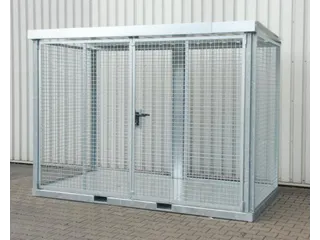 gasflessendepot,v. 78xØ 230mm fles,HxBxD 2260x3135x1570mm,m. deksel - 2