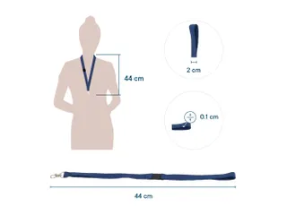 Badgekoord Europel donkerblauw - 10