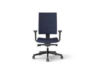 Bureaustoel Donkerblauw Frame Zwart Synchroonmechanisme Met Armleuning - 2