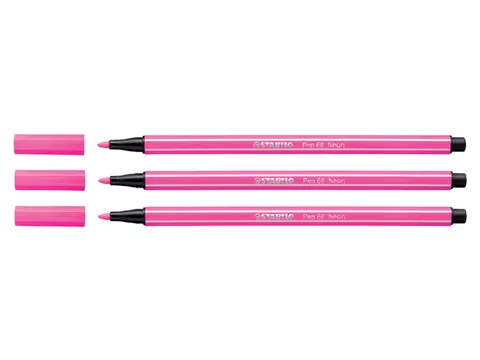 Viltstift STABILO Pen 68/056 medium neon roze