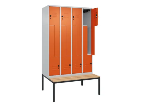 Z-garderobekast,HxBxD 2120x1200x815mm,8vak,vak B 300mm,draaigrendel