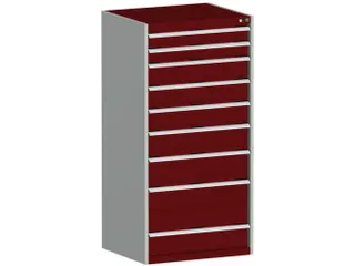 ladekast,HxBxD 1600x800x750mm,9lade(n),lade voor normale belastingen - 1