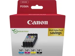 inktcartridge CLI-581, 200 - 250 pagina's, OEM 2103C006, 4 kleuren