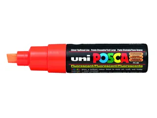 Verfstift Posca PC8K Brede punt 8mm schuin fluor oranje - 1