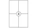 OUTLET Etiket Rillstab 105x148mm A6 Wit 400 Stuks
