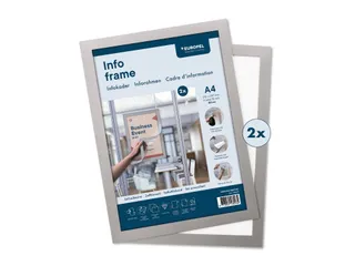Infokader Europel zelfklevend A4 zilver - 1