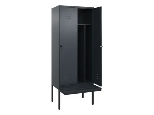 locker voor scheiding van kleding,HxBxD 2120x800x815mm,2vak