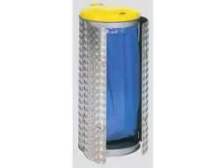 Afvalverzamelaar 120 Liter Rvs/Aluminium Traanplaat Deksel Ral1023