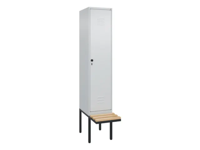 locker met bank,HxBxD 2120x400x815mm,1vak,vak B 400mm,draaigrendel
