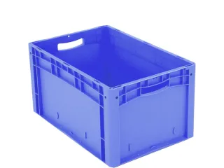 Euronorm Stapelkrat Pp 320x600x400mm Wand/bodem Gesloten Blauw 65l - 2
