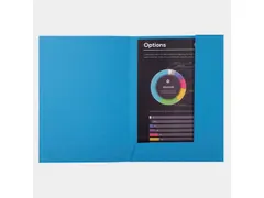 50 dossiermappen met 2 kleppen ROCK''S 220 24x32cm Blauw