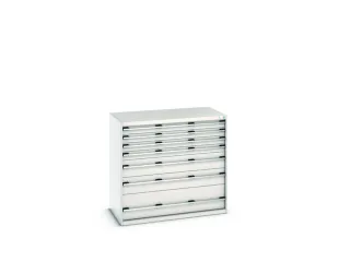 ladekast HxBxD 1200x1300x750mm 7laden romp RAL7035 front RAL7035 - 7
