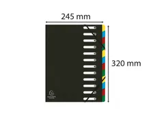 Sorteermap Harmonika vensters 12vak zw.
