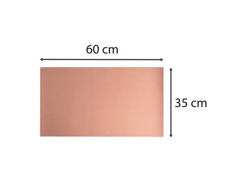 Onderlegger PU 35x60cm nude/grijs