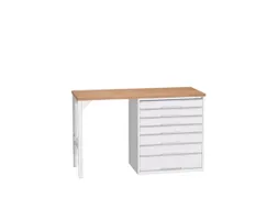 werkbank,HxBxD 930x1500x600mm,multiplexblad,2voeten/1container