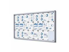 Vitrinekast Mededelingenbord 24x A4 met schuifdeuren