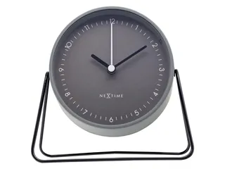 Wekker Nextime Berlin Table 14x13 cm grijs metaal - 1